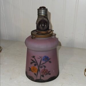 20s 30s Reverse Painted glass lamp shade screw in